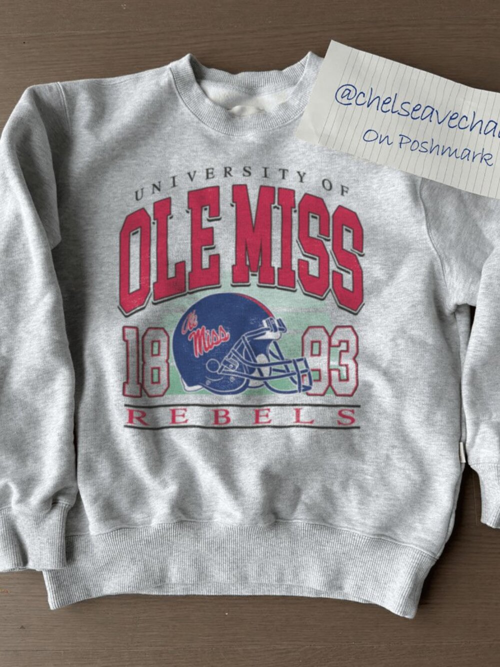 Vintage Ole Miss Rebels NCAA Football Sweatshirt University of Mississippi Shirt